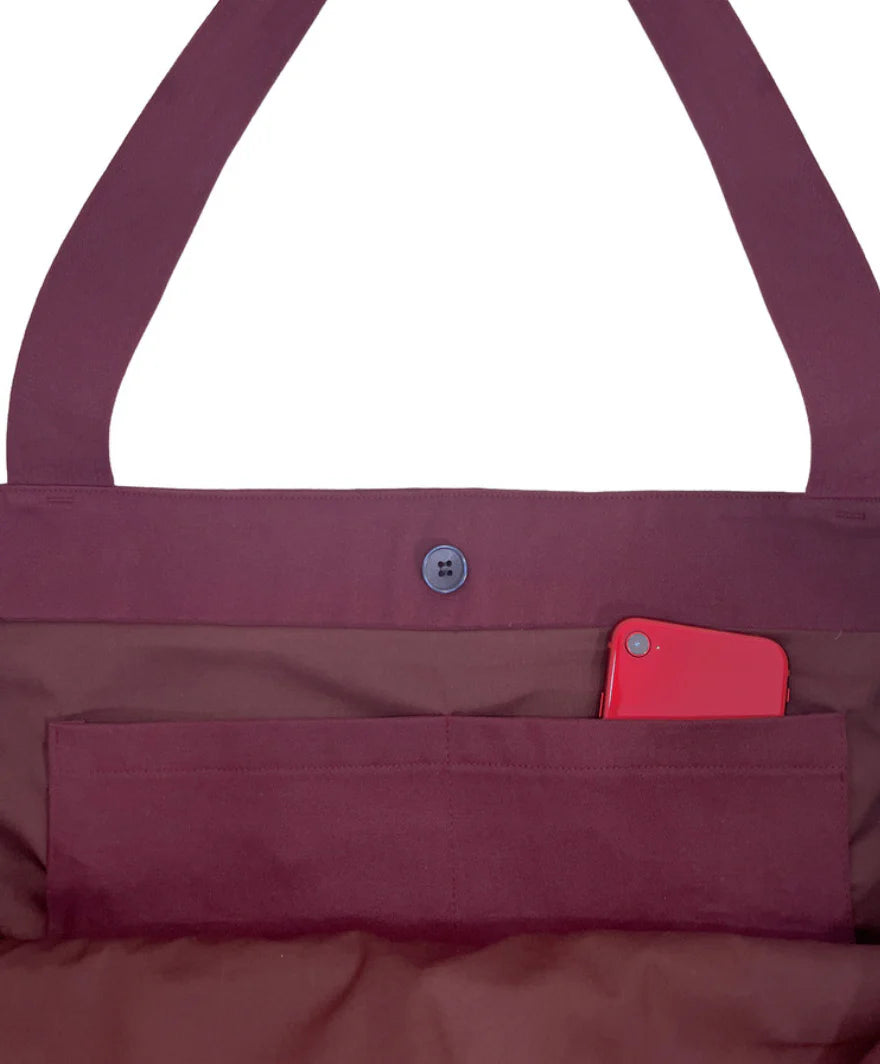 SPIRAL TOTE BAG CORDOVAN RED