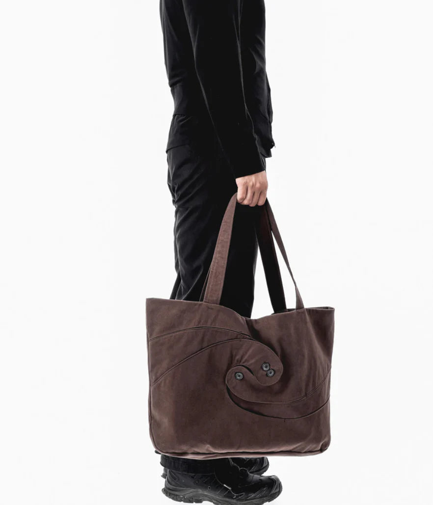 SPIRAL TOTE BAG SPARROW BROWN