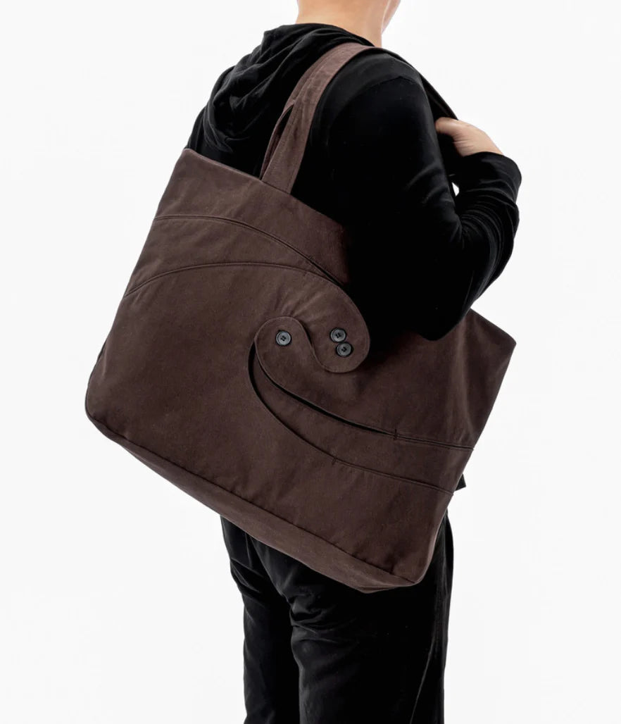 SPIRAL TOTE BAG SPARROW BROWN