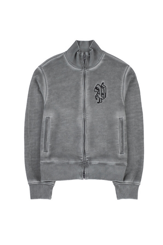 SIGNATURE LUNA GARMENT WASHING ZIP-UP CHARCOAL