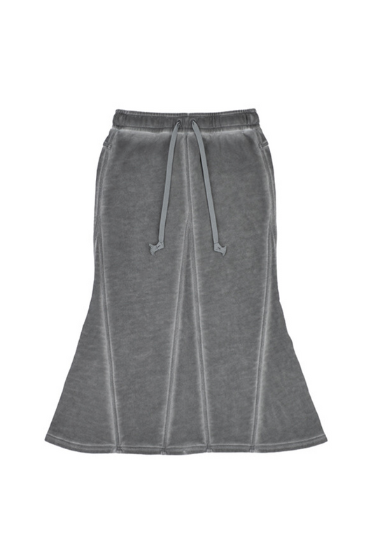 SIGNATURE LUNA GARMENT WASHING SKIRT CHARCOAL