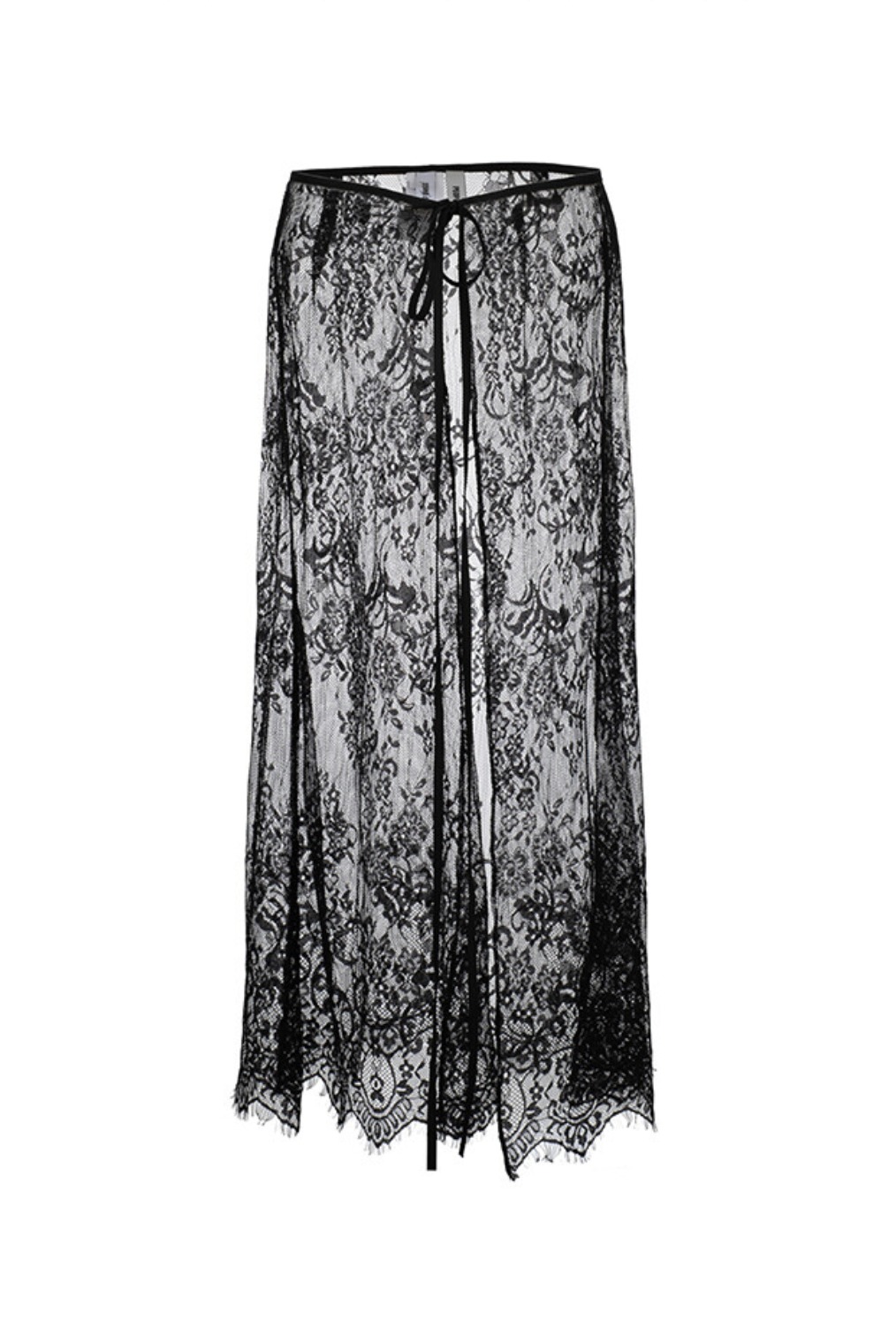 LACE WRAP SKIRT BLACK