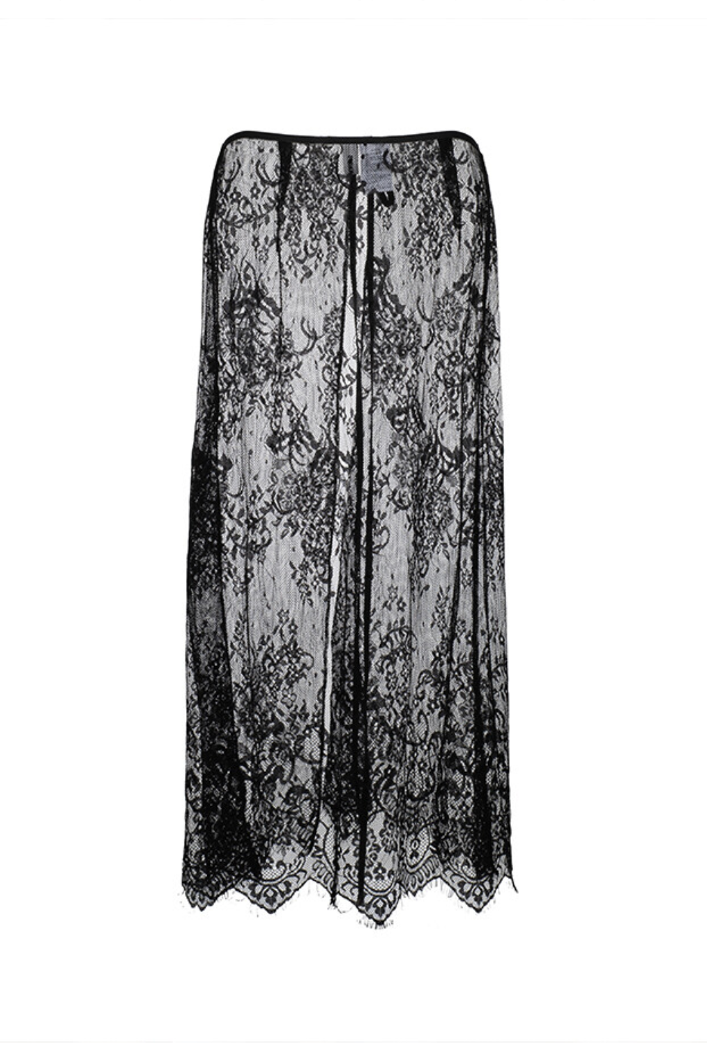 LACE WRAP SKIRT BLACK