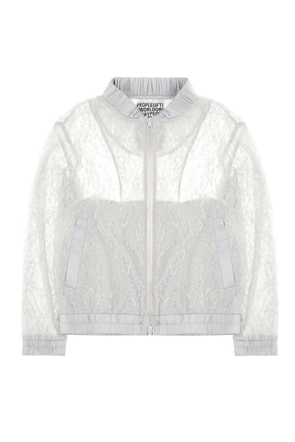 SHEER LACE BLOUSE JACKET WHITE