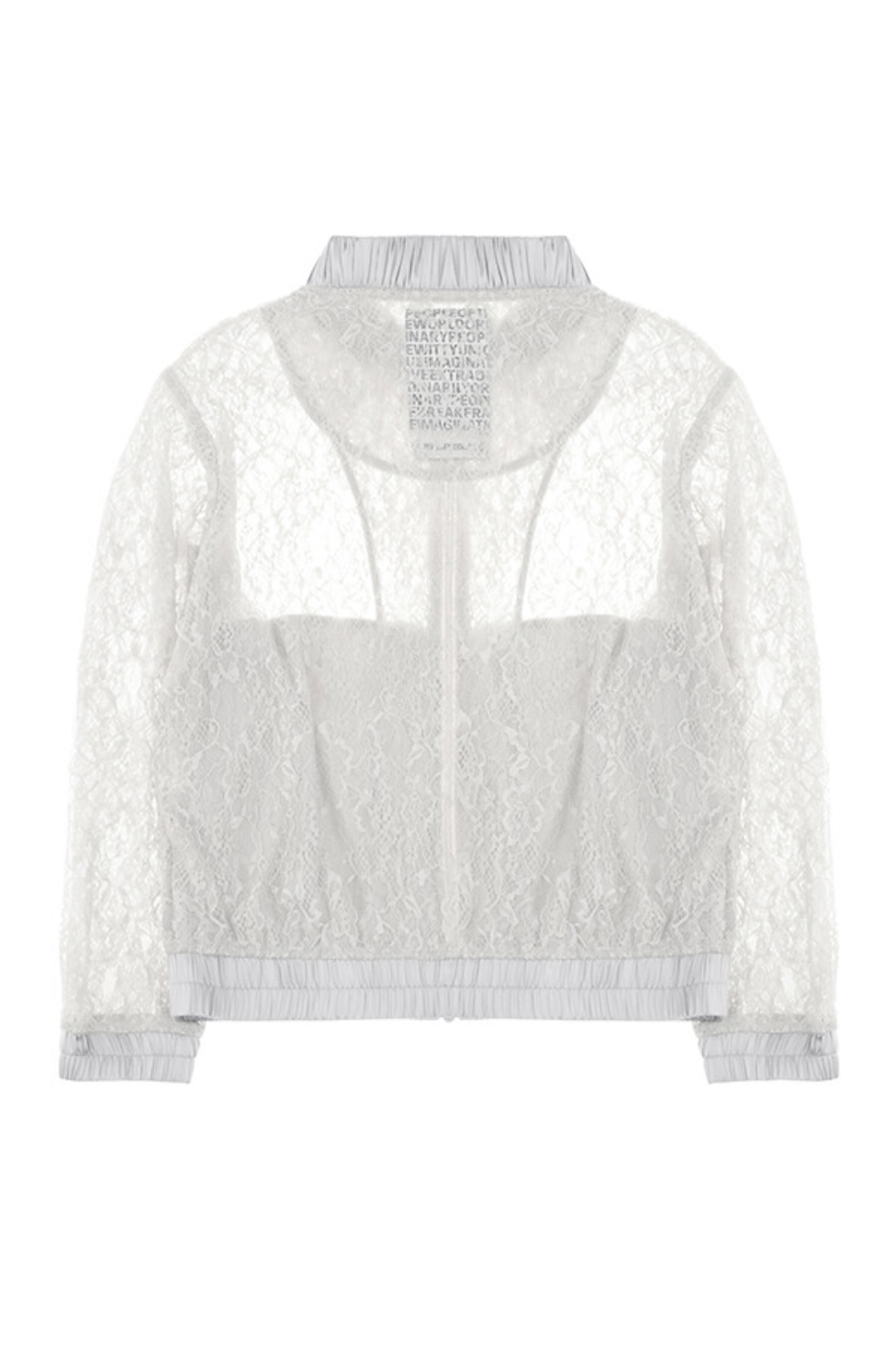 SHEER LACE BLOUSE JACKET WHITE