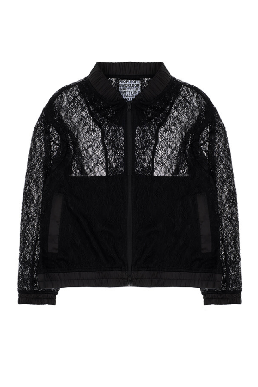 SHEER LACE BLOUSE JACKET BLACK