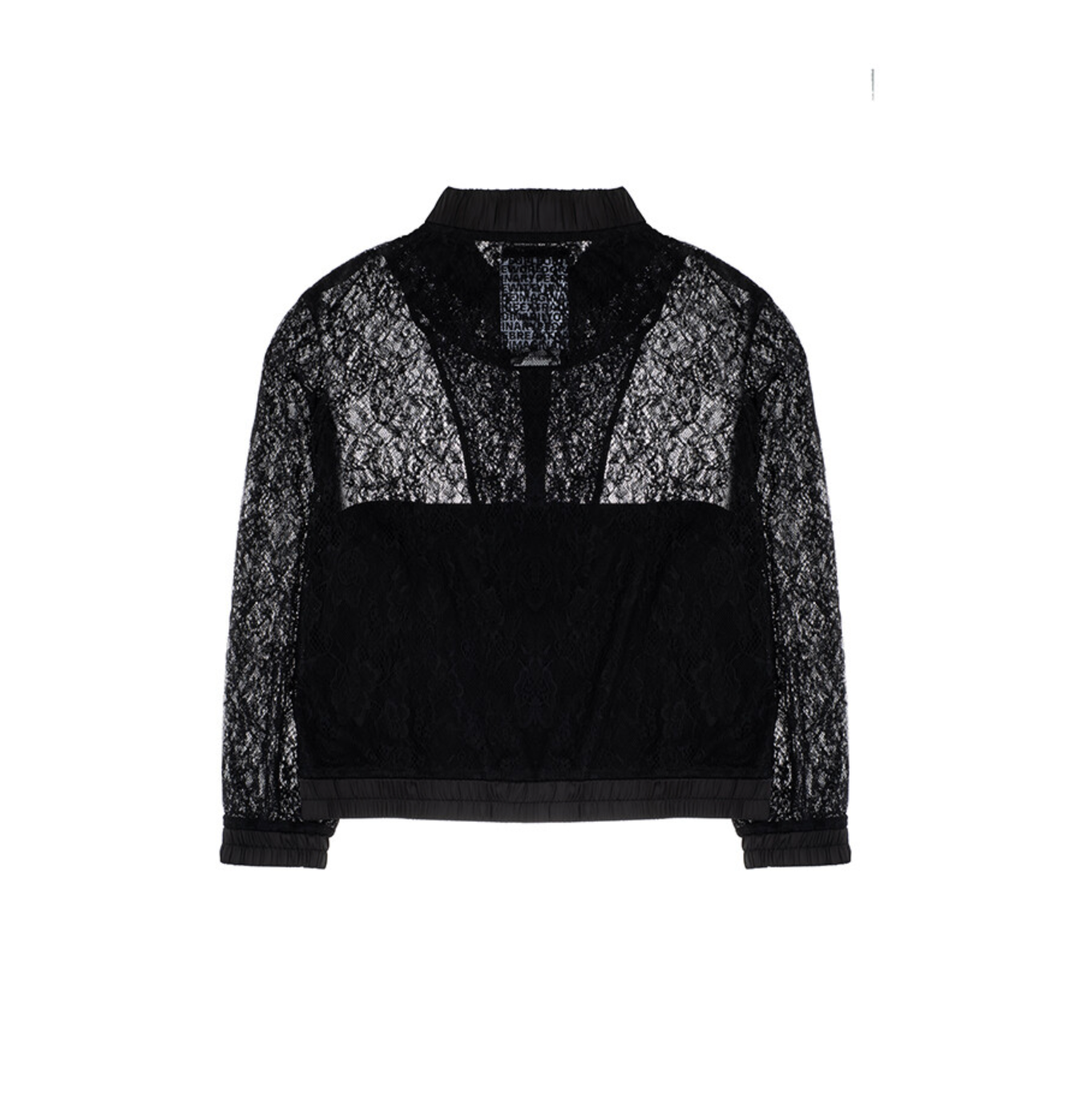 SHEER LACE BLOUSE JACKET BLACK