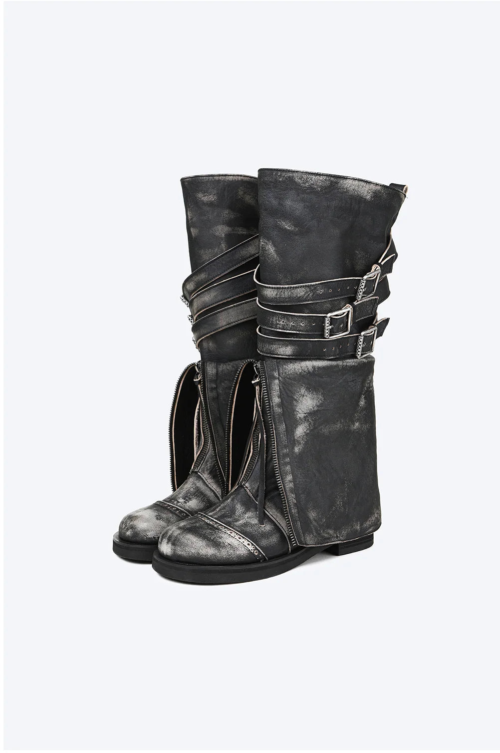 ROA FOLD BOOTS / BLACK BEIGE