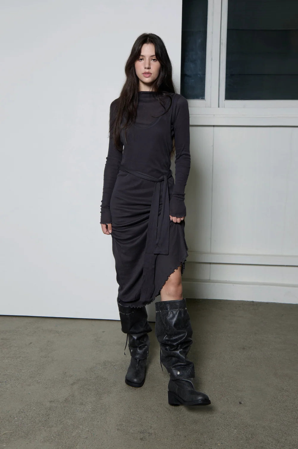 HEIDI BUTTON BOOTS / GRAY