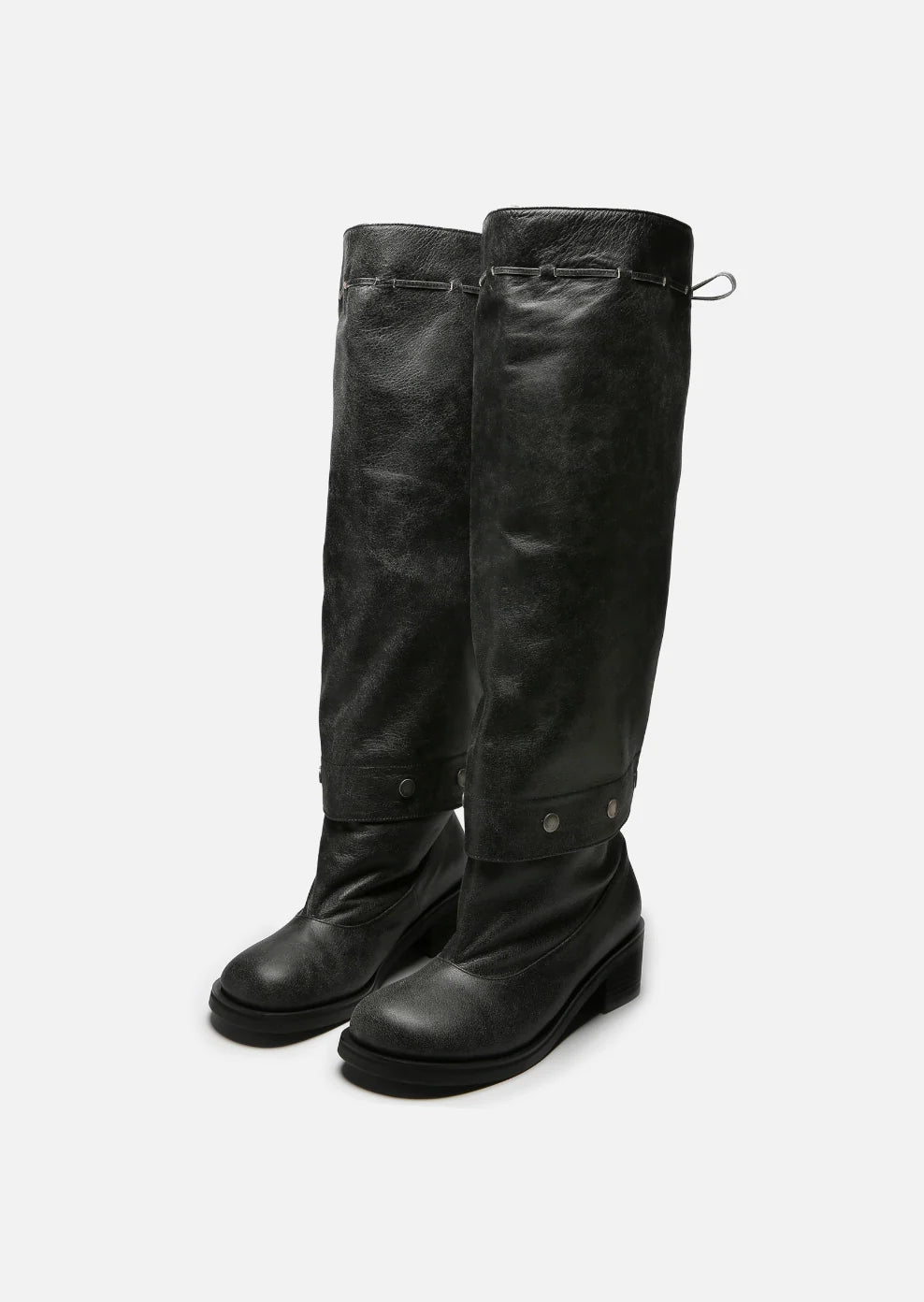 HEIDI BUTTON BOOTS / GRAY