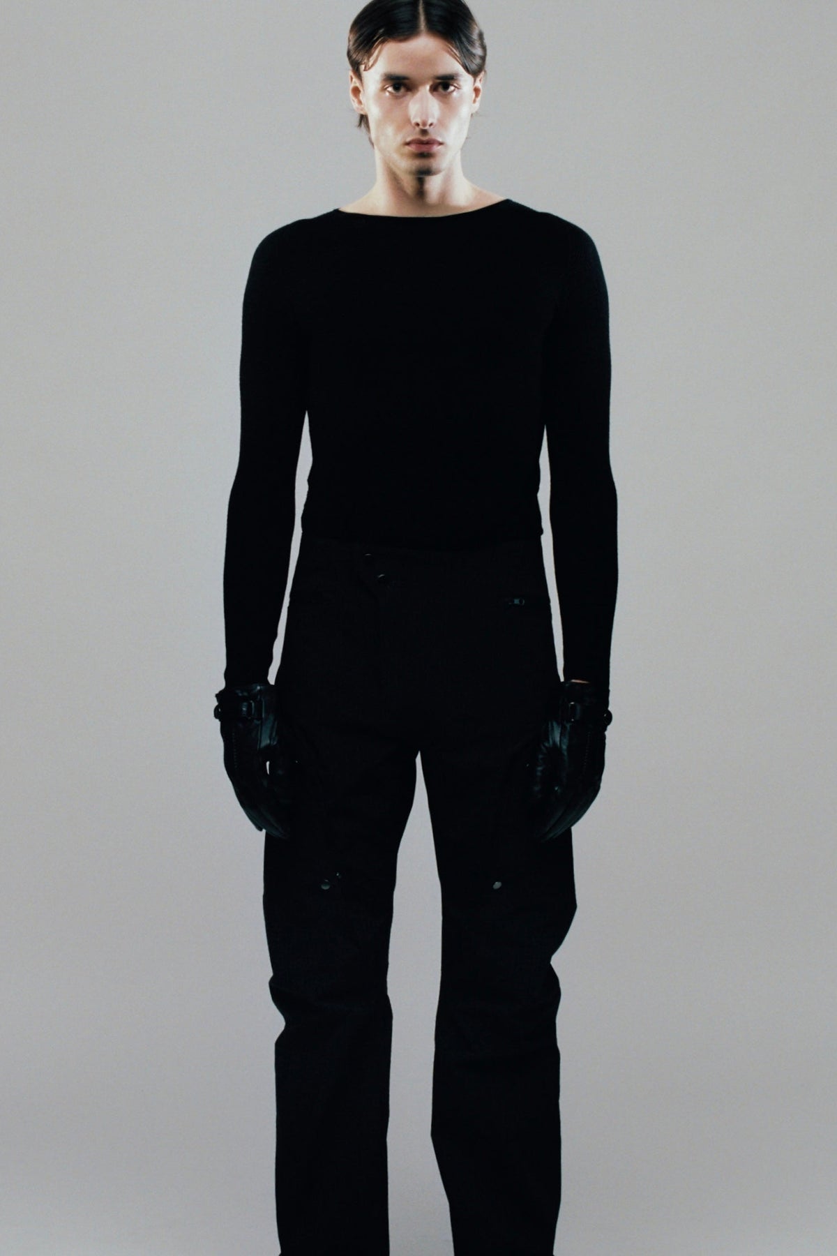 SEAMLESS BASE KNIT (BLACK/GRAY)
