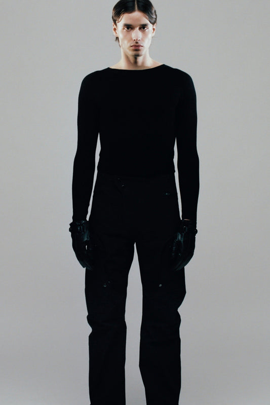 SEAMLESS BASE KNIT (BLACK/GRAY)