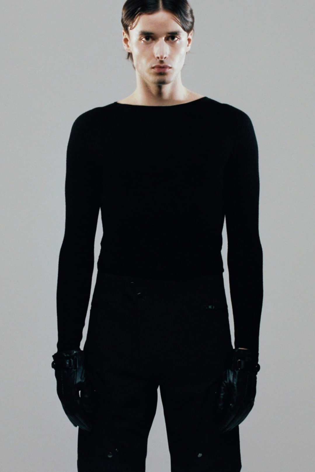 SEAMLESS BASE KNIT (BLACK/GRAY)