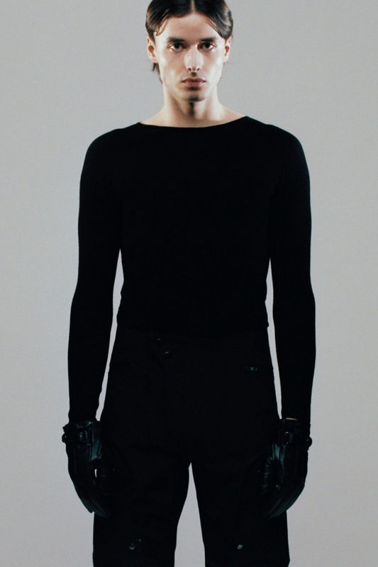 SEAMLESS BASE KNIT (BLACK/GRAY)