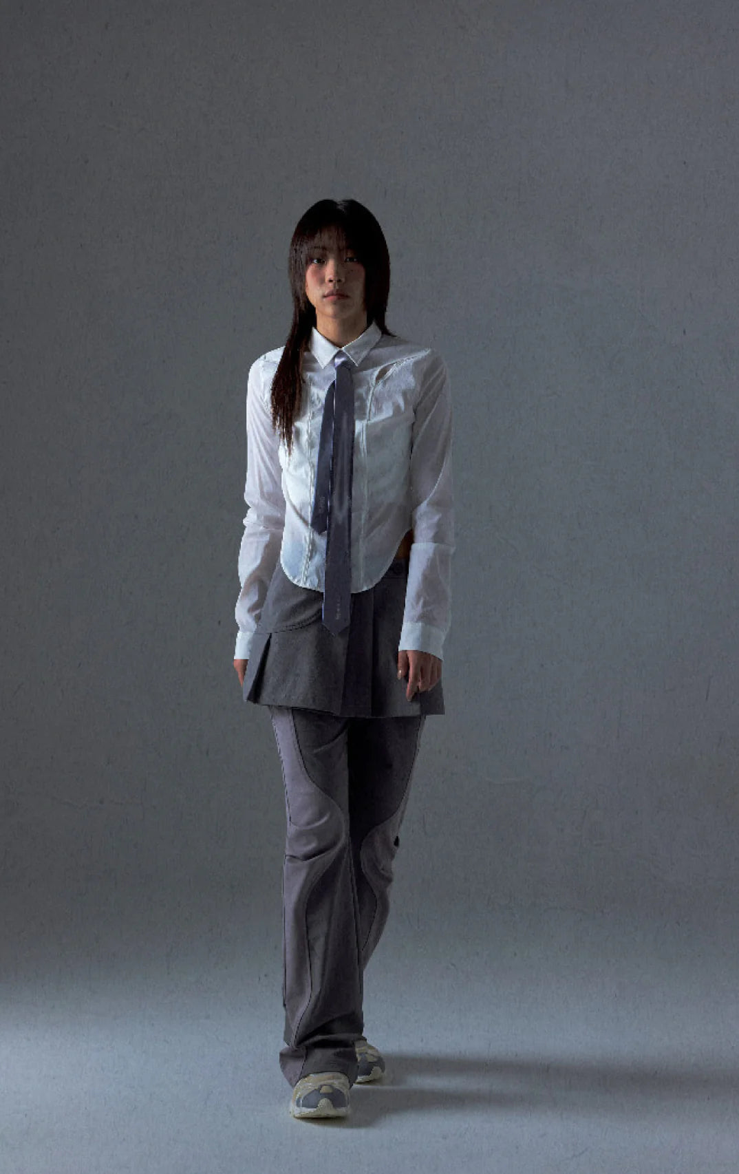 OJOS 2-WAY PLEATS SKIRT PANTS
