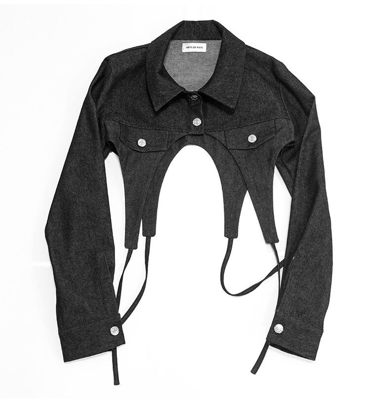 ARTSDEBASE DENIM CROP JACKET