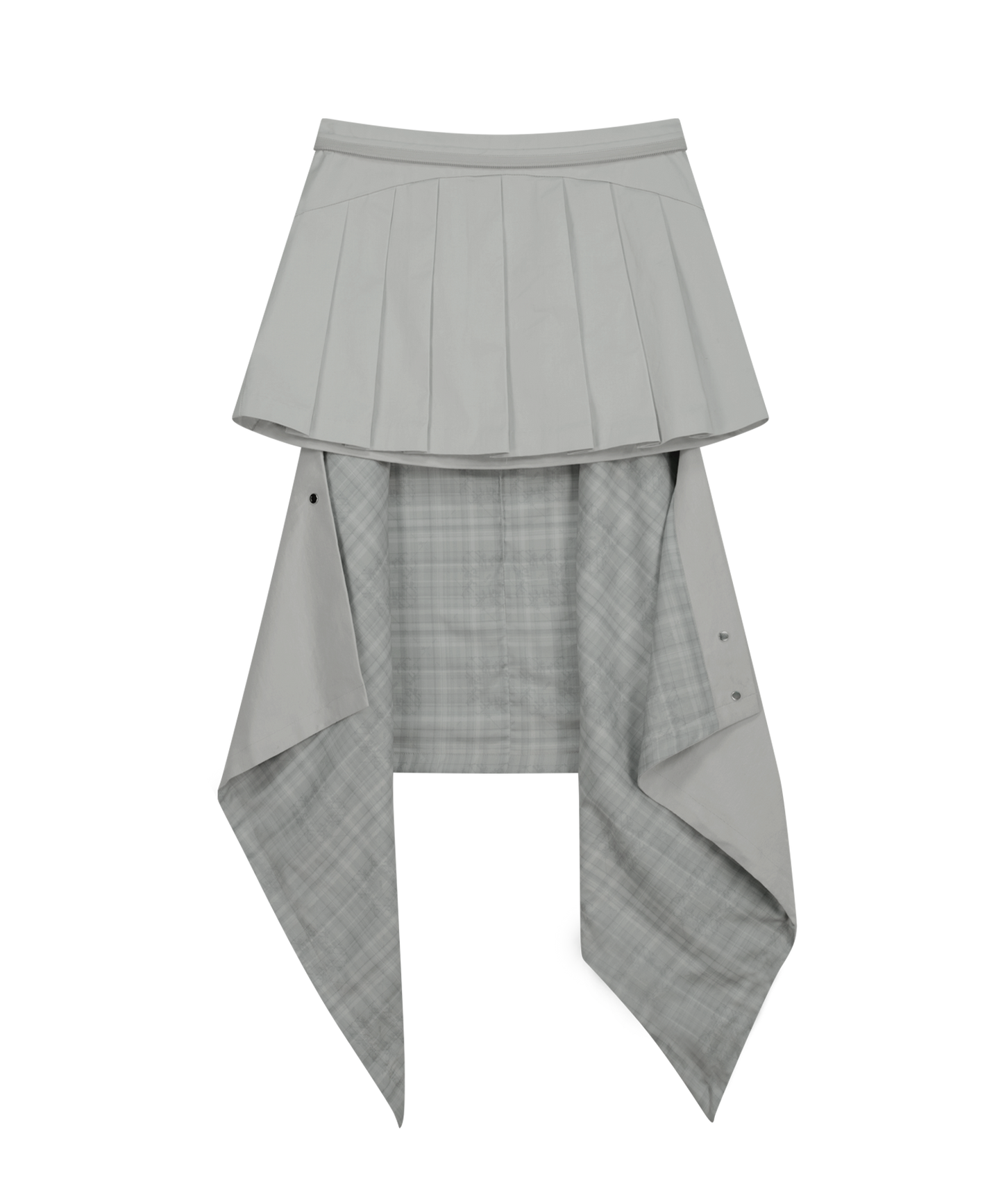 OJOS MULTI-PANEL PLEATS SKIRT WARM GREY