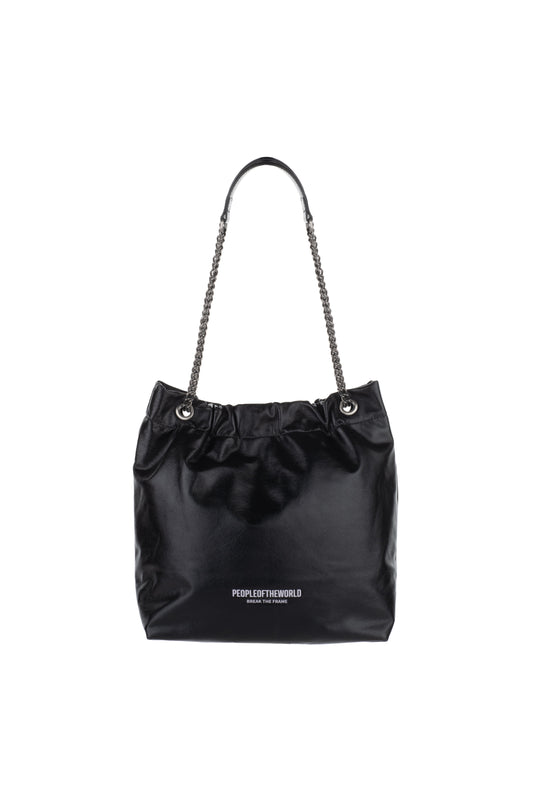MELLOW CHAIN SHOULDER BAG BLACK