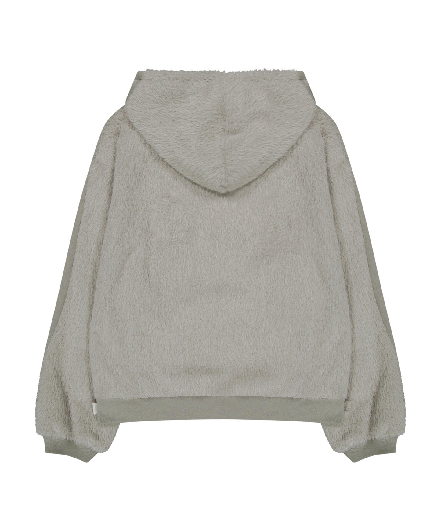 KNIT BACK HOODIE - MINT GREY