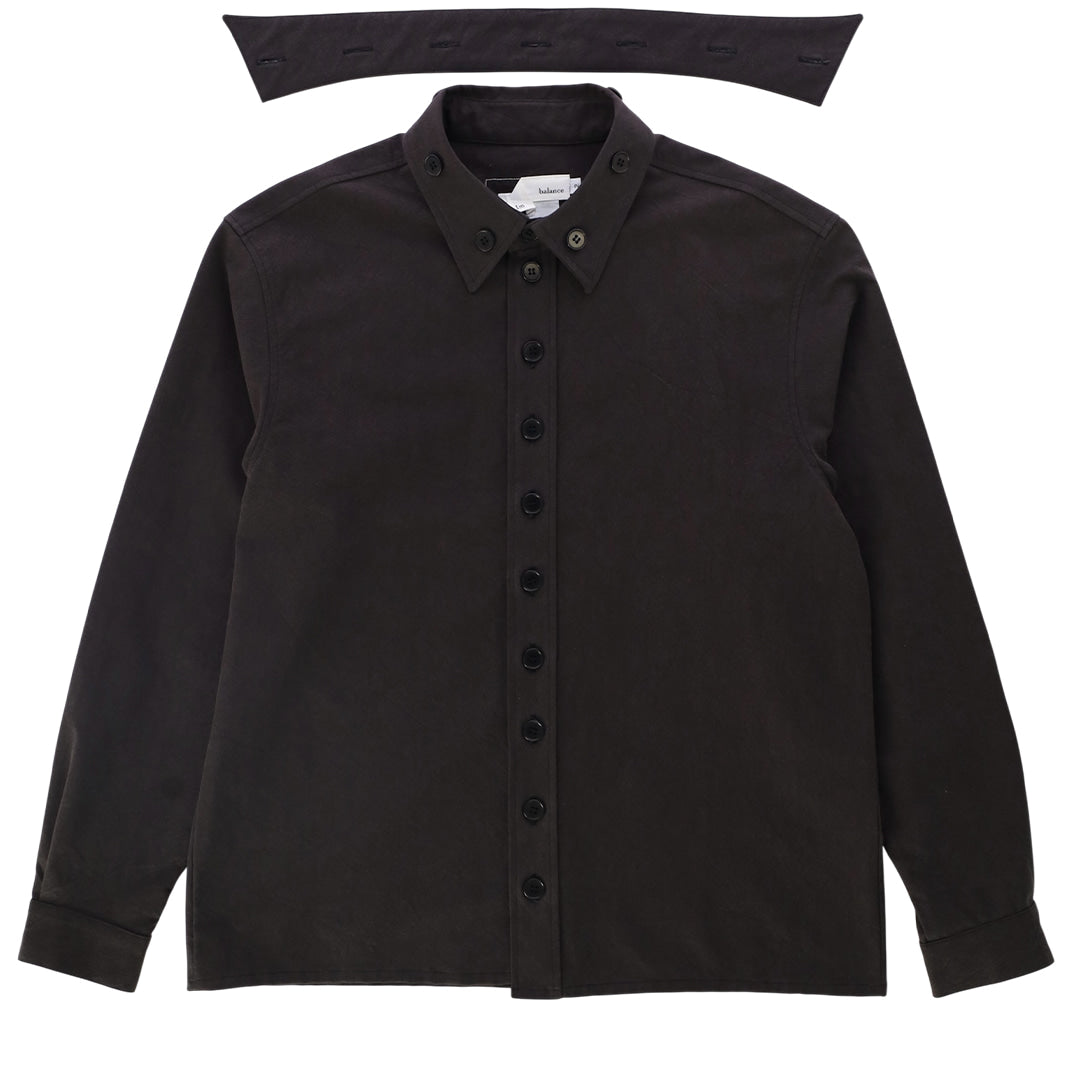 LAYERED COLLARS SHIRTS_VER IMBALANCE(BLACK)
