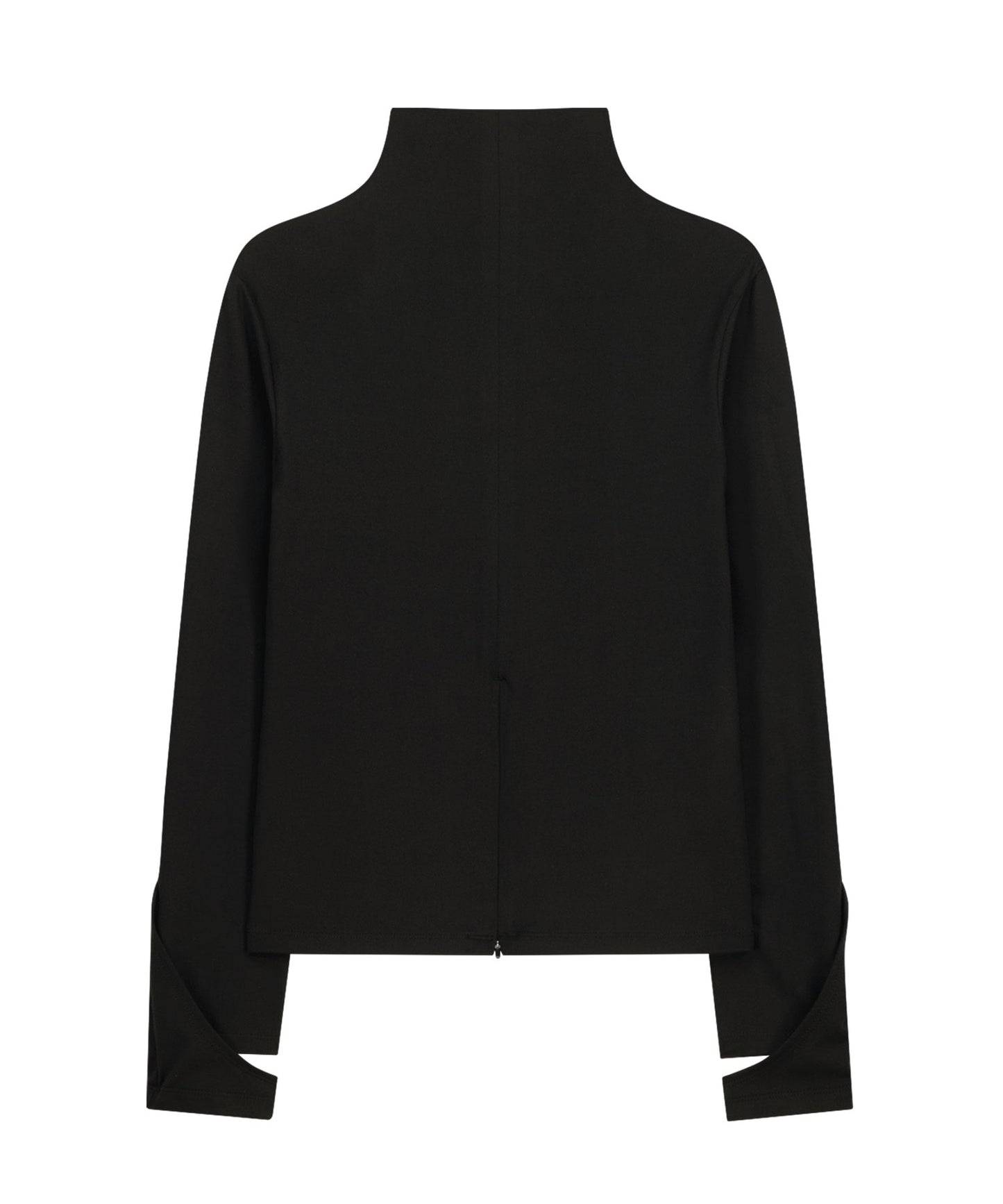 MOCK NECK TEE - BLACK