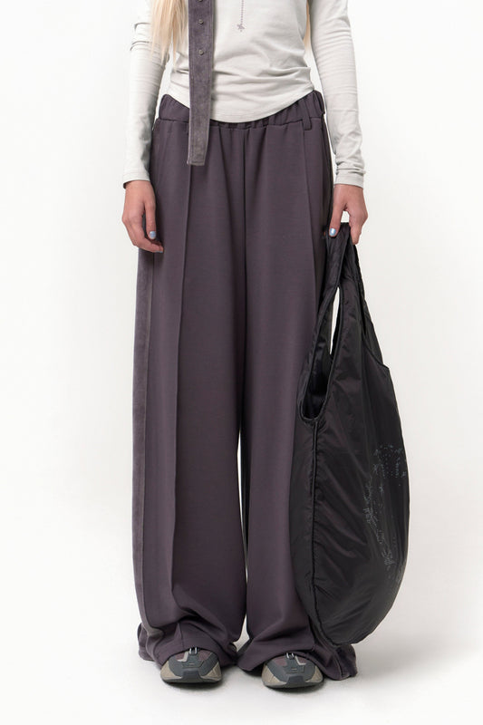 OJOS BELT WIDE SWEAT PANTS CHARCOAL