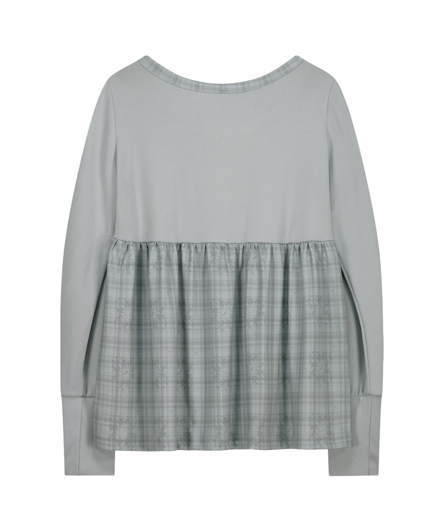 CHECK SLEEP LONG SLEEVE - GREY