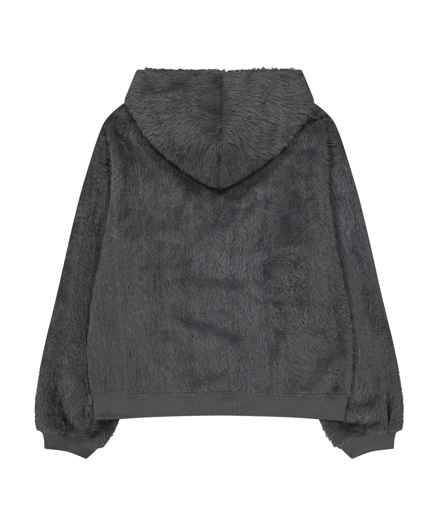 KNIT BACK HOODIE - CHARCOAL