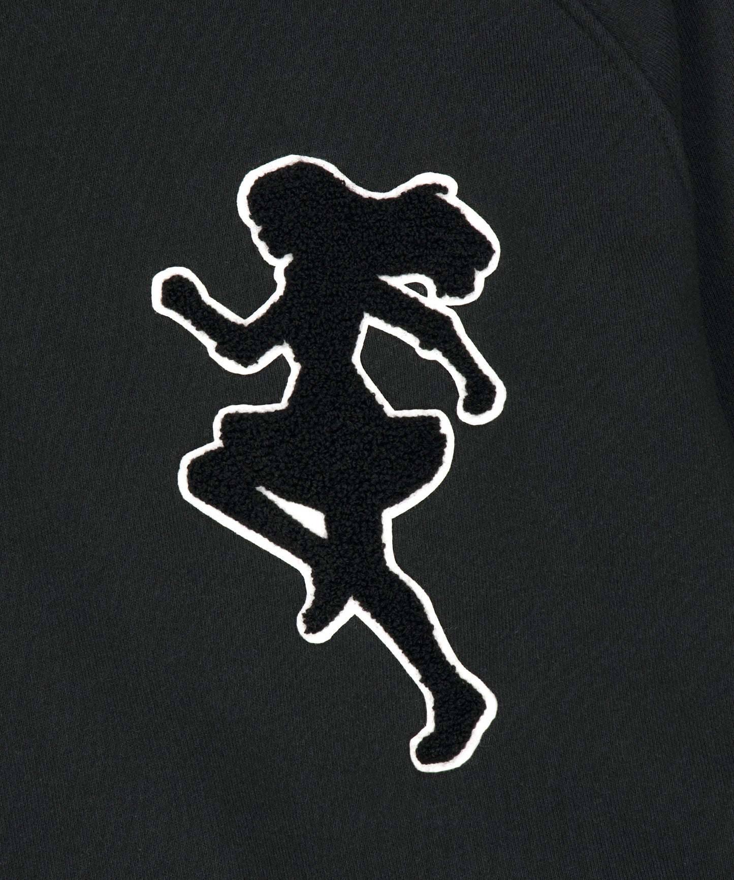 KNIT BACK HOODIE - BLACK