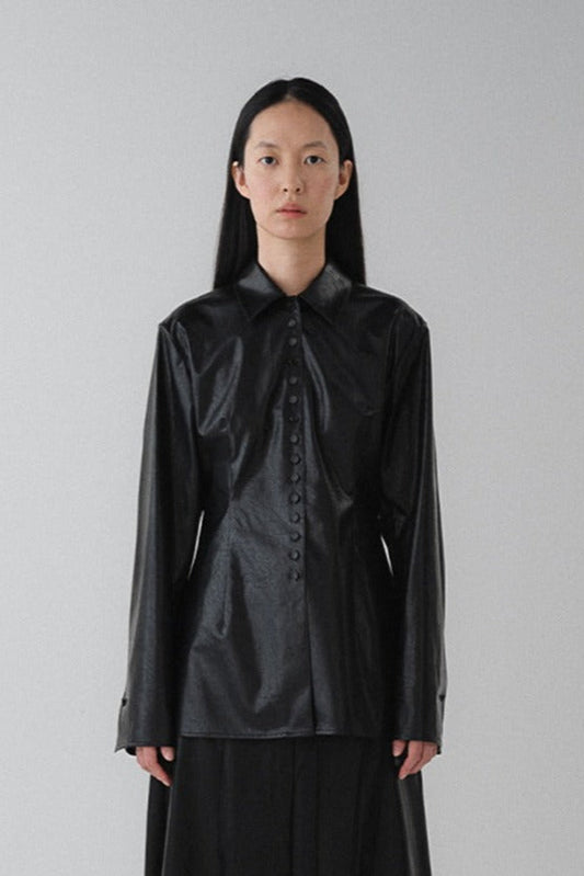 BUHEE NOAH ECO LEATHER SHIRT