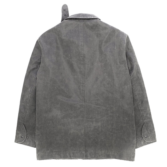 PANEL COLLAR FIELD COAT_VER IMBALANCE (WASHED LEATHER)