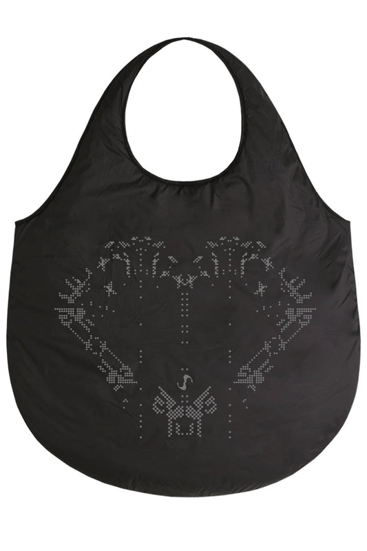 REVERSIBLE GRAPHIC PADDED BAG BLACK