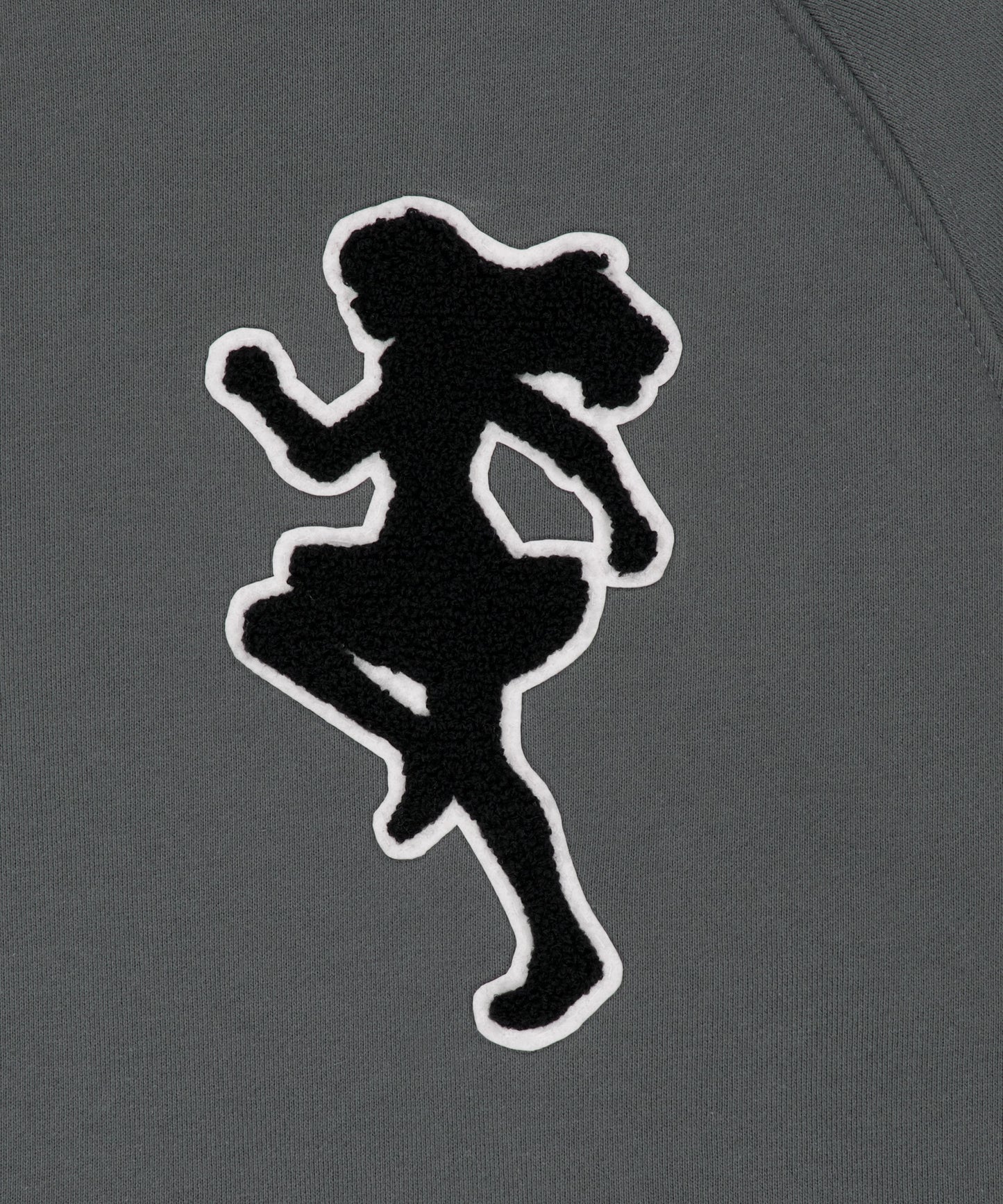 KNIT BACK HOODIE - CHARCOAL