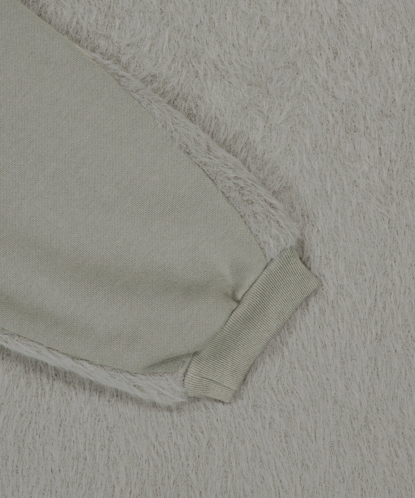 KNIT BACK HOODIE - MINT GREY