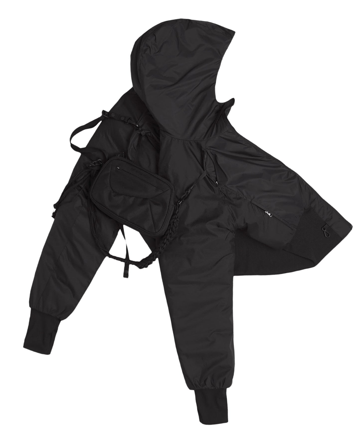 OJOS REVERSIBLE SHORT PADDED JACKET BLACK