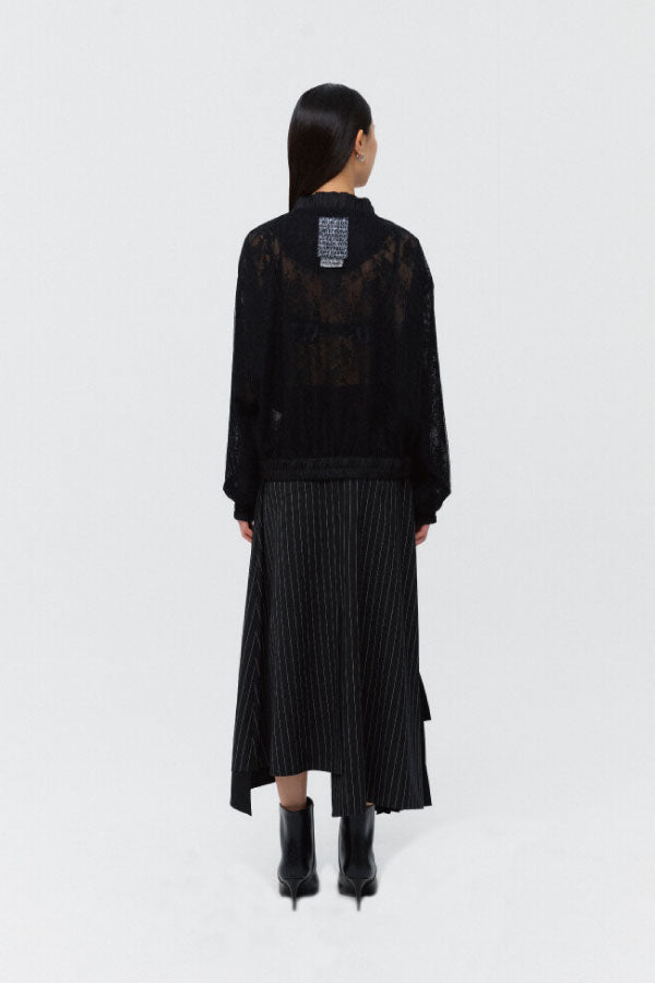 PEOPLE OF THE WORLD STRIPE UNBALANCED A-LINE SKIRT