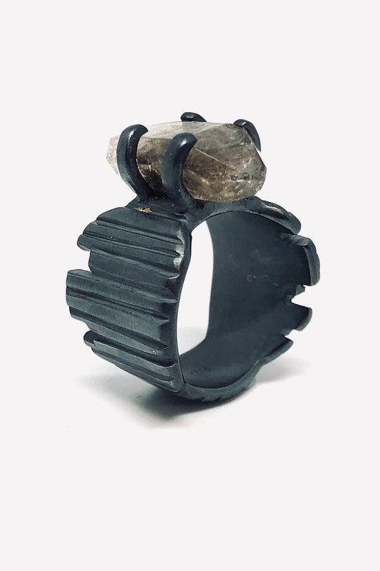 KHEM KAUKET RING OXIDISED SILVER