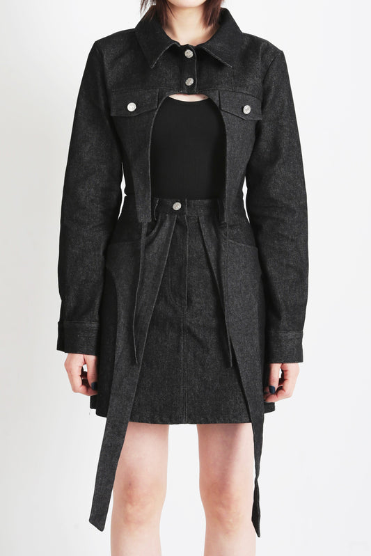 ARTSDEBASE DENIM CROP JACKET