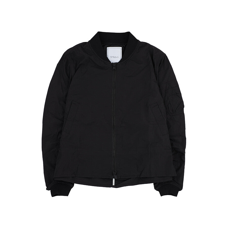 PEOPLE OF THE WORLD AIR SHIRRING JUMPER BLACK