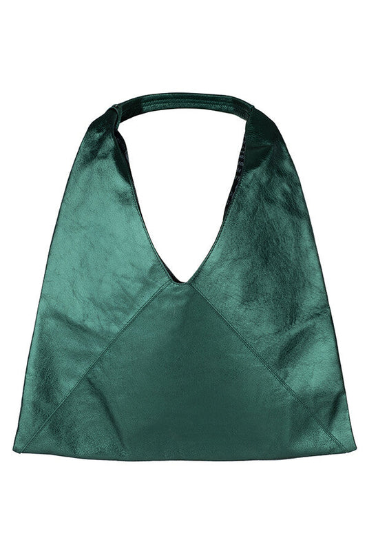 PEOPLE OF THE WORLD A PACK LEATHER SHOULDER BAG GREEN