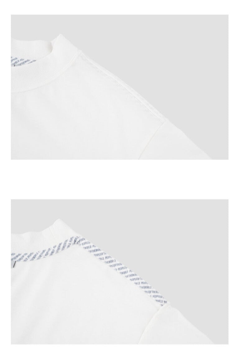 GRADATION LOGO SEMI-OVERFIT T-SHIRT BLACK