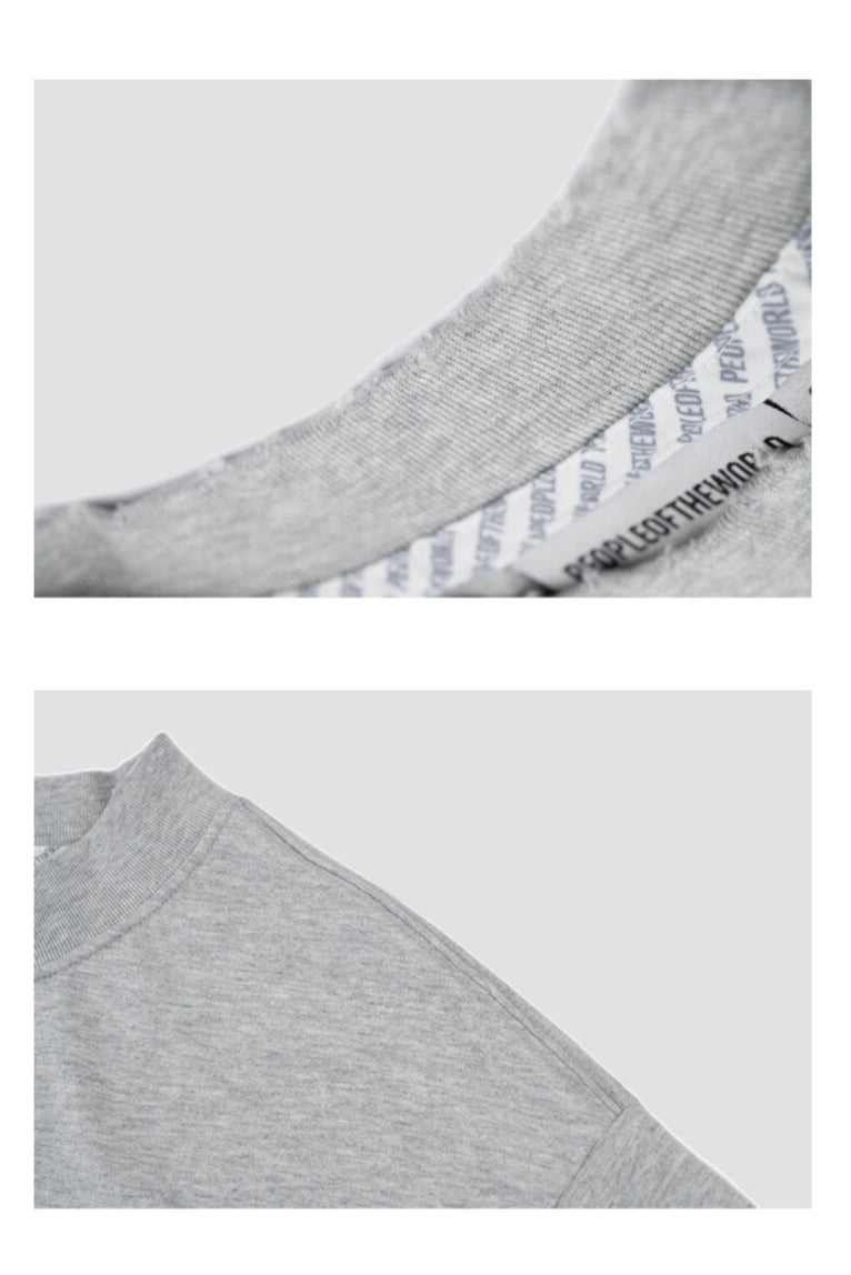 SKETCH LOGO SEMI-OVERFIT T-SHIRT BLACK
