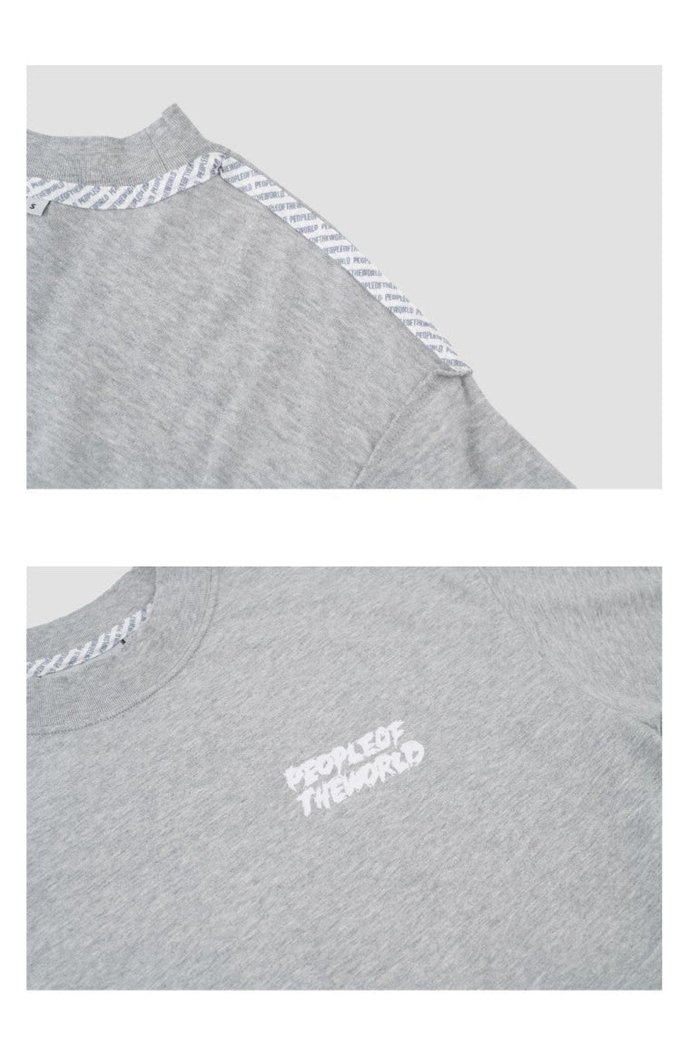 SKETCH LOGO SEMI-OVERFIT T-SHIRT BLACK