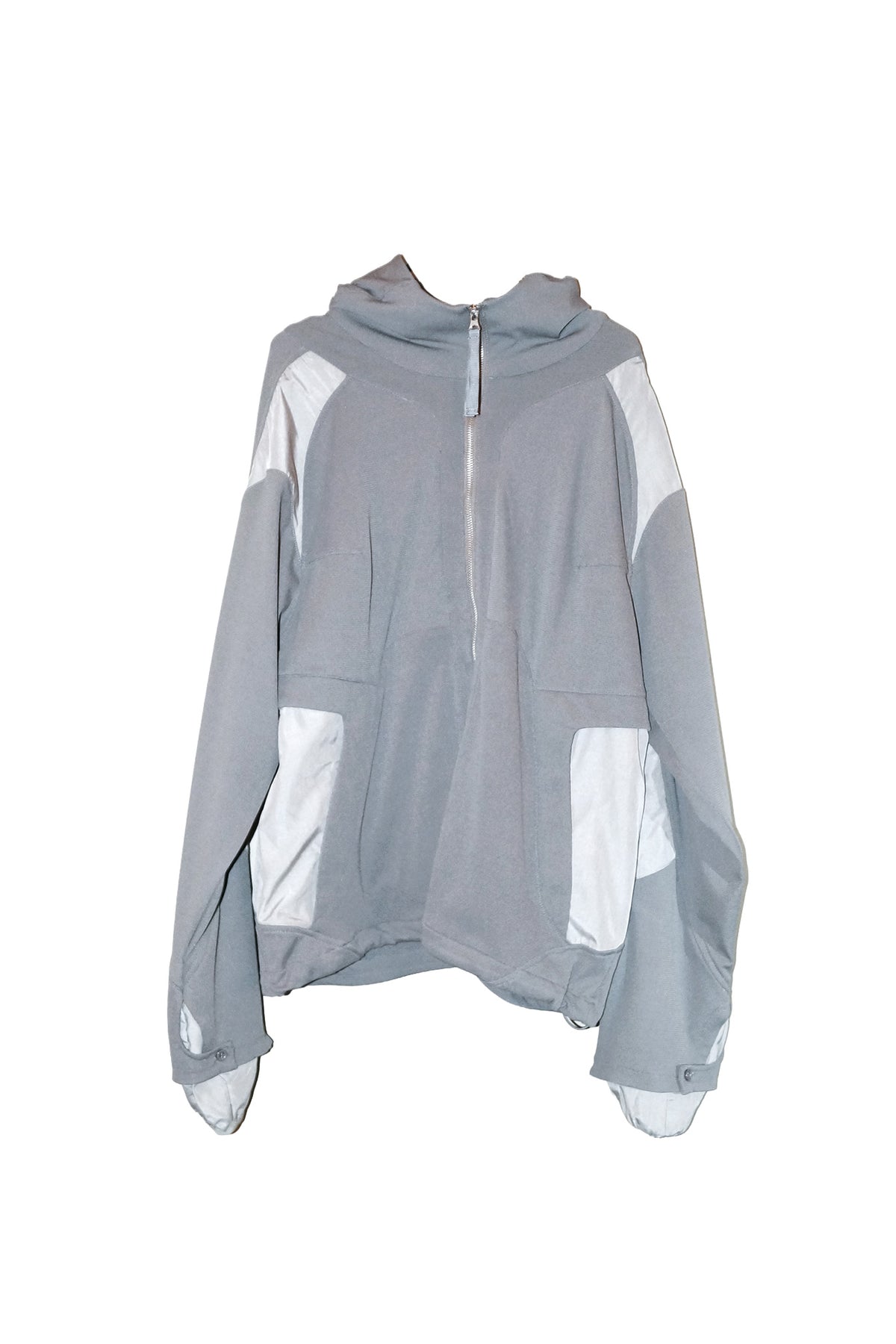 TECHNICAL CONTRAST-PANEL HALF-ZIP HOODIE