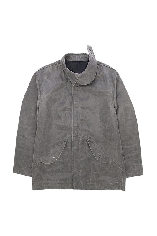 PANEL COLLAR FIELD COAT_VER IMBALANCE (WASHED LEATHER)